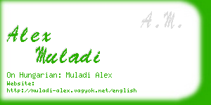 alex muladi business card